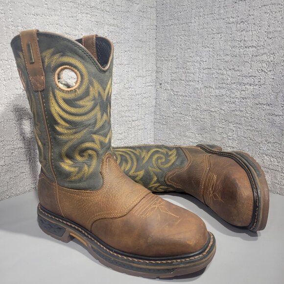 Georgia Boots Men's Size 8M US Back Zipper Steel Toe Waterproof Boots GB00267 - Picture 8 of 10